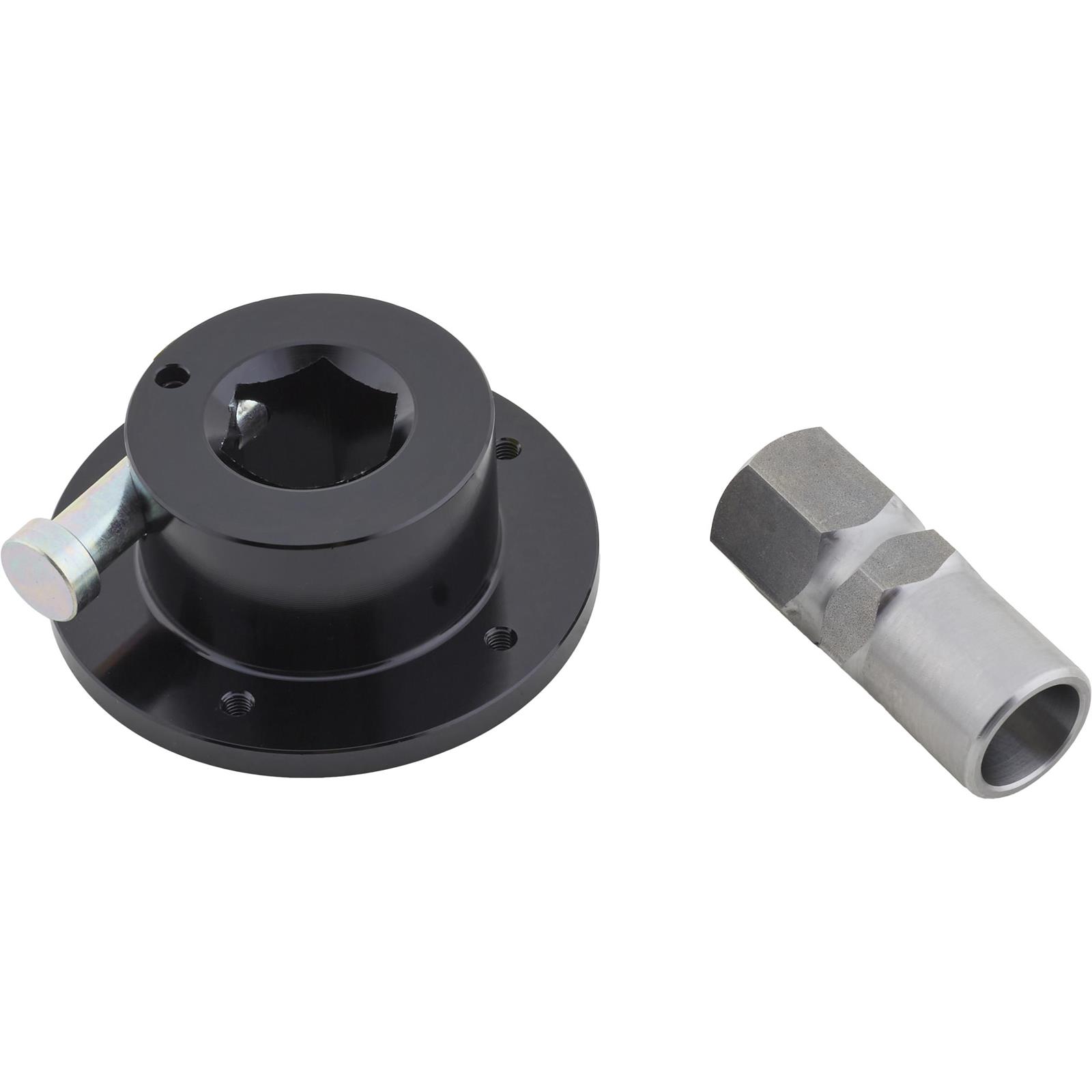 5-Bolt Black Quick Release Steering Wheel Hub Hex for 5/8" Shaft