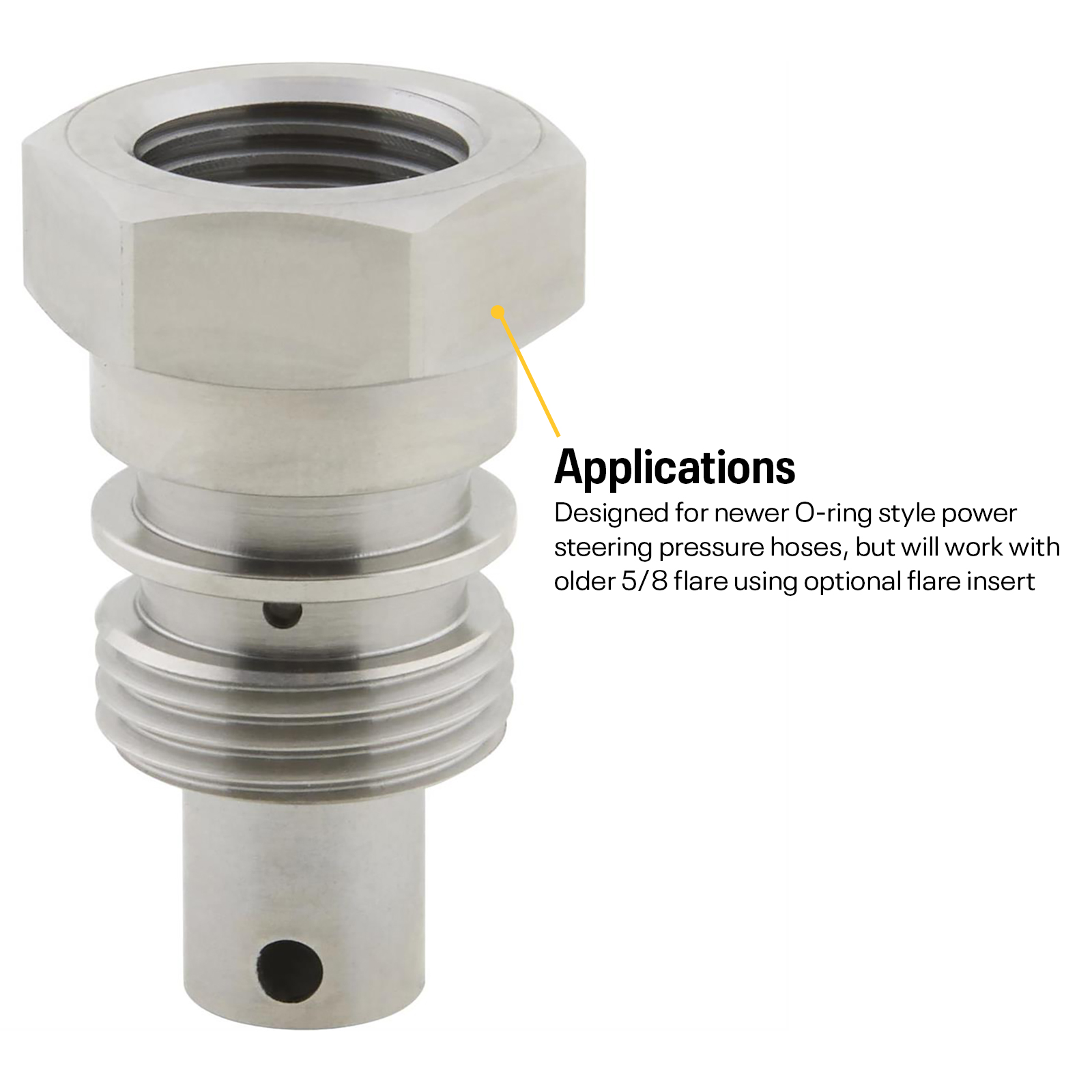 Mustang II Power Steering Rack Flow Control Valve – Fits GM Pumps, Mechanical Drive