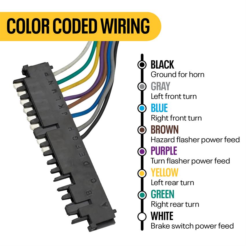 Standard Gm 5 Position Tilt Steering Column 32in Shift Plain Standard Gm 5 Position Tilt Steering, Ignition Switch Gm Steering Column Wiring Color Codes