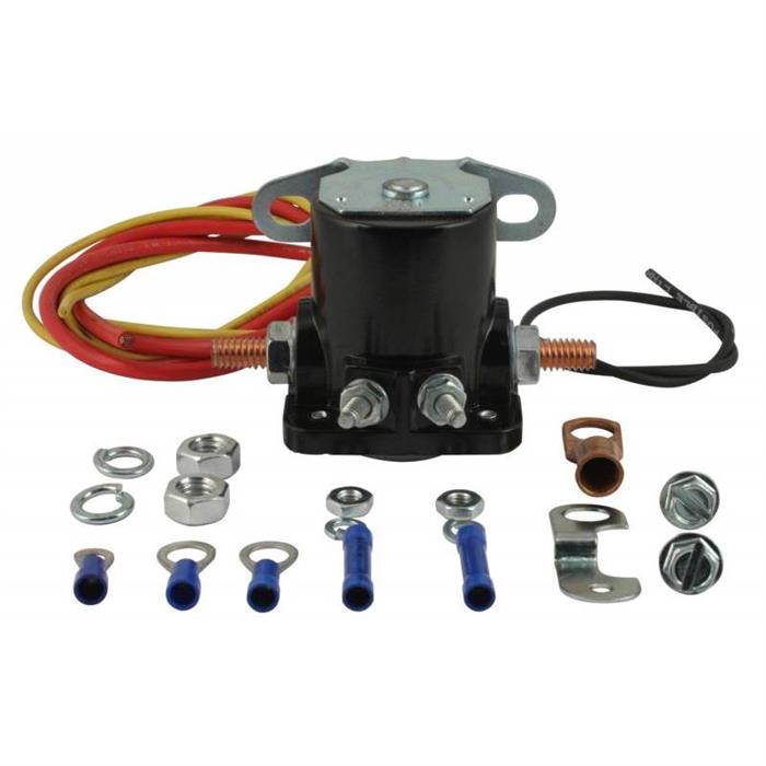 TFS7629 Black Hot Start Starter Solenoid Remote Terminals & Wiring for GM Fullsize Starters