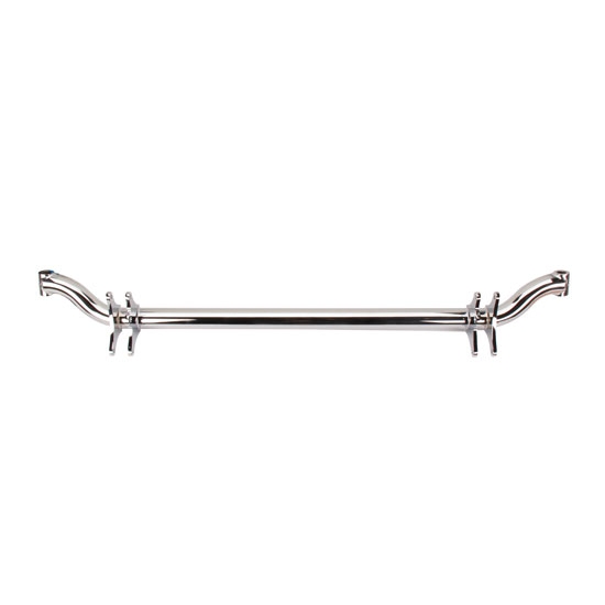 4-Bar 4 Inch Drop Tube Axle for Fits Chevy Spindle, 48 Inch, Chrome
