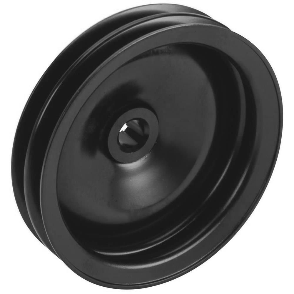 Black Double Groove Power Steering Pulley, Chevy