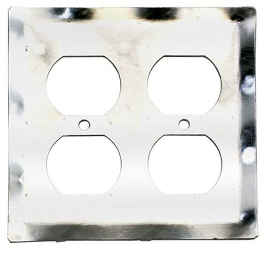 Diamond Plate Dual Outlet Cover Plates