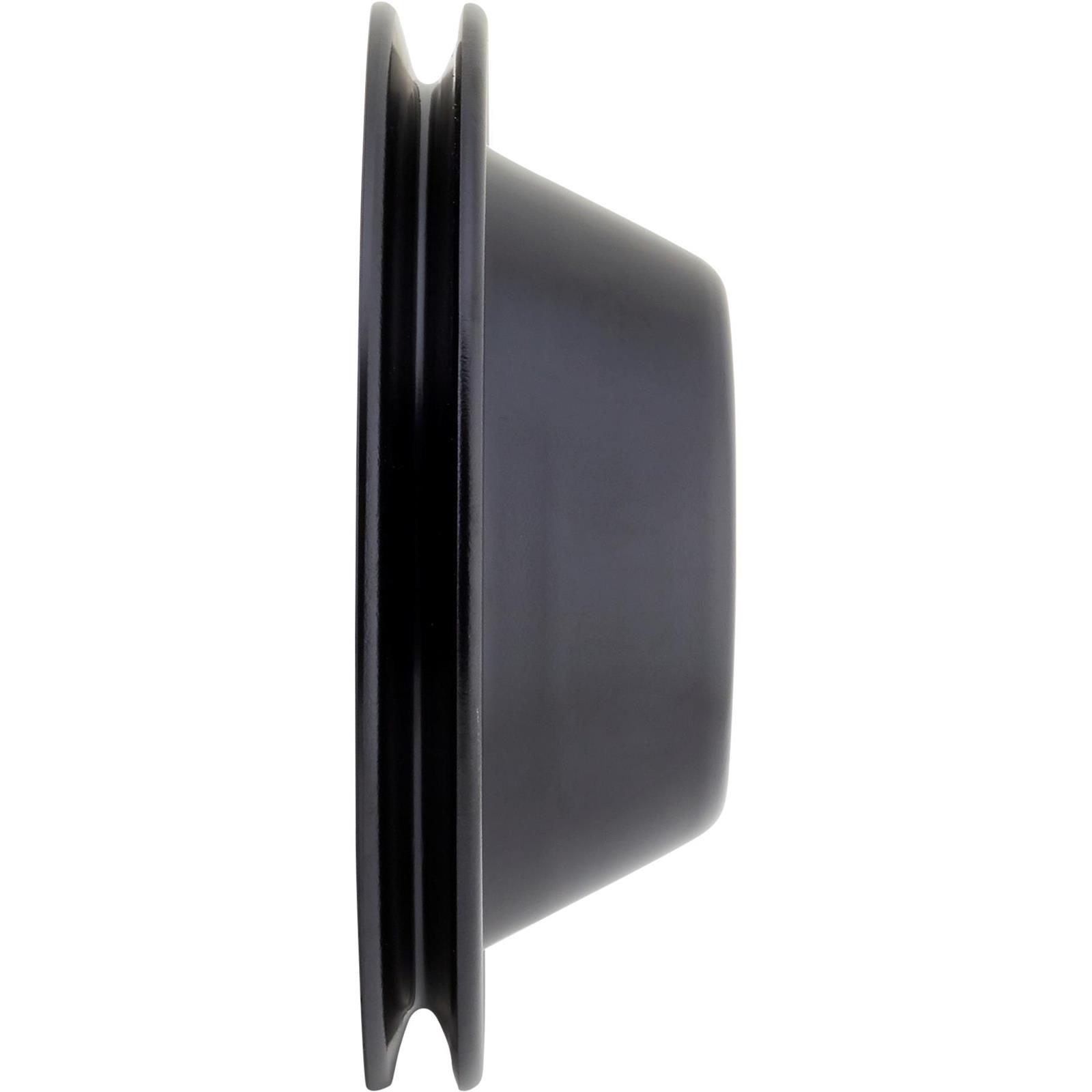Small Block Chevy Water Pump Pulley - 5/8" Single Groove Black Steel For SBC 262-400 Engines