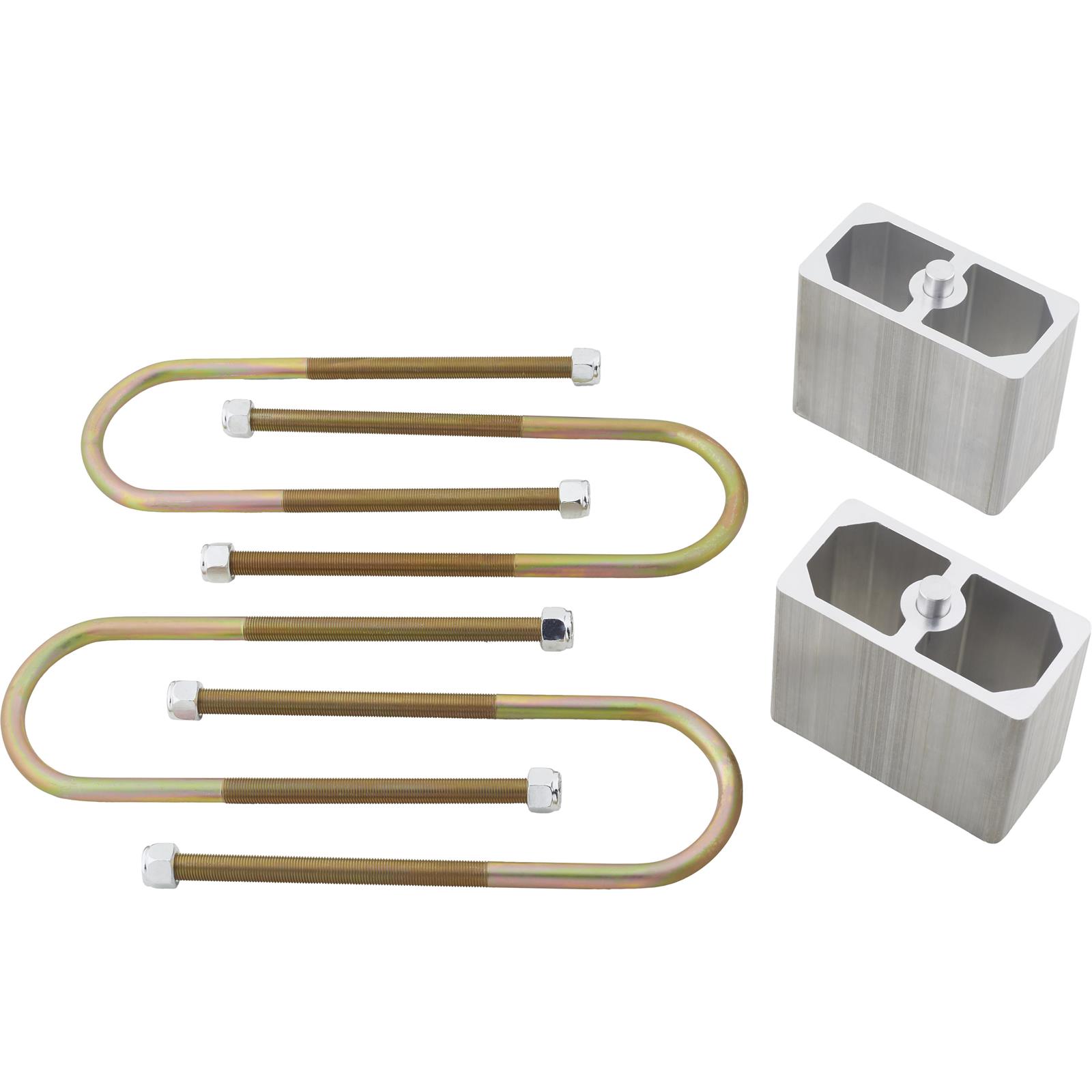 thumbnail image 2 of Lupar 4-Inch Universal Leaf Spring Lowering Block Kit - Heavy Duty Steel With U-Bolts For Truck/SUV Lowering 2 of 11