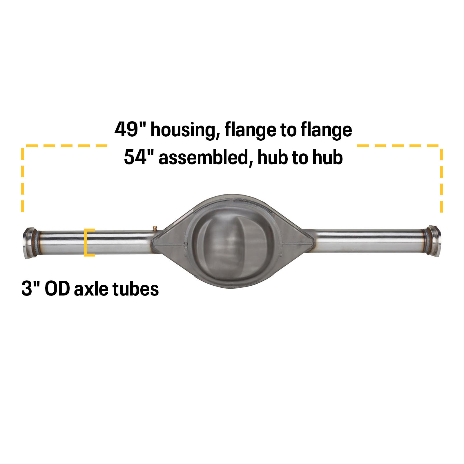 Ford 9 Inch Fabricated Rear End Axle Housing, 54