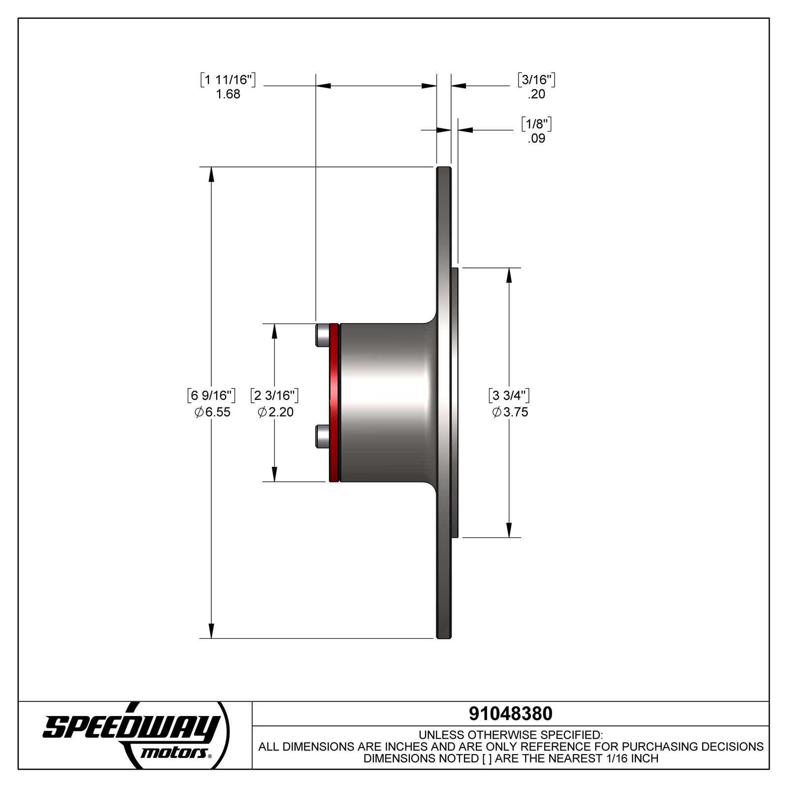Speedway Steel Drive Flange Kit, 5-on-5 Inch and 4-3/4 Inch