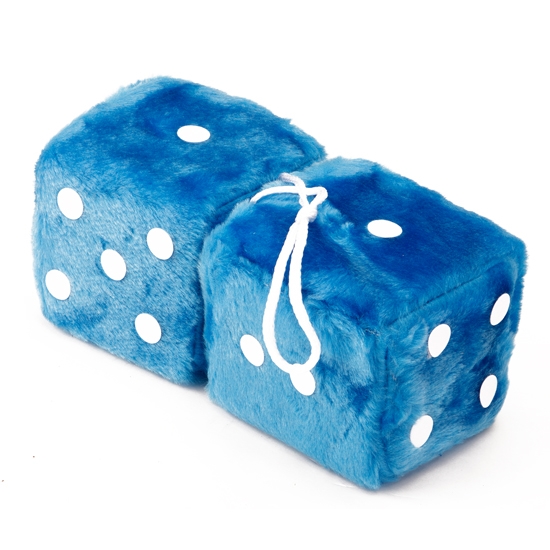 Fuzzy Dice 3 Inch Square 910500blu Blue for sale online eBay