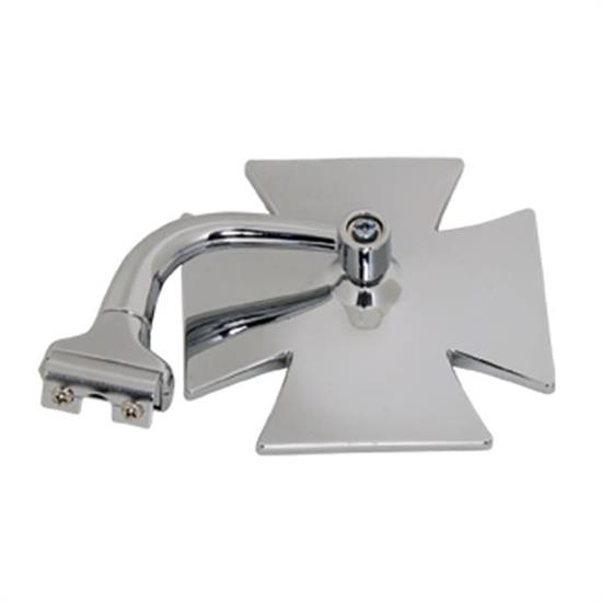 Iron Cross Clamp-On Side Rear View Door Peep Mirror, 4 Inch Arm