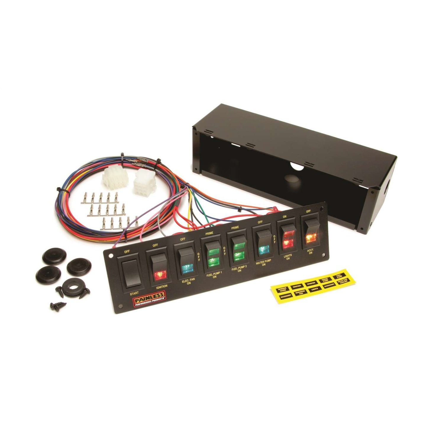 Painless Wiring 50202 8-Switch Panel, Non-Fused, Roll Bar Mount