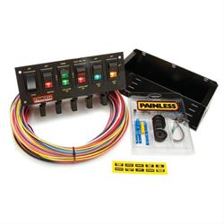 Painless Wiring 50202 8-Switch Panel, Non-Fused, Roll Bar ... race car wiring harness painless 50003 universal 