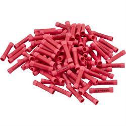 Red Vinyl Butt Connectors, 22-16 Gauge