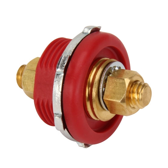 thumbnail image 2 of 3/8" Thru-Panel Stud Battery Terminals - Positive & Negative Firewall/Bulkhead Connectors (200A) 2 of 12
