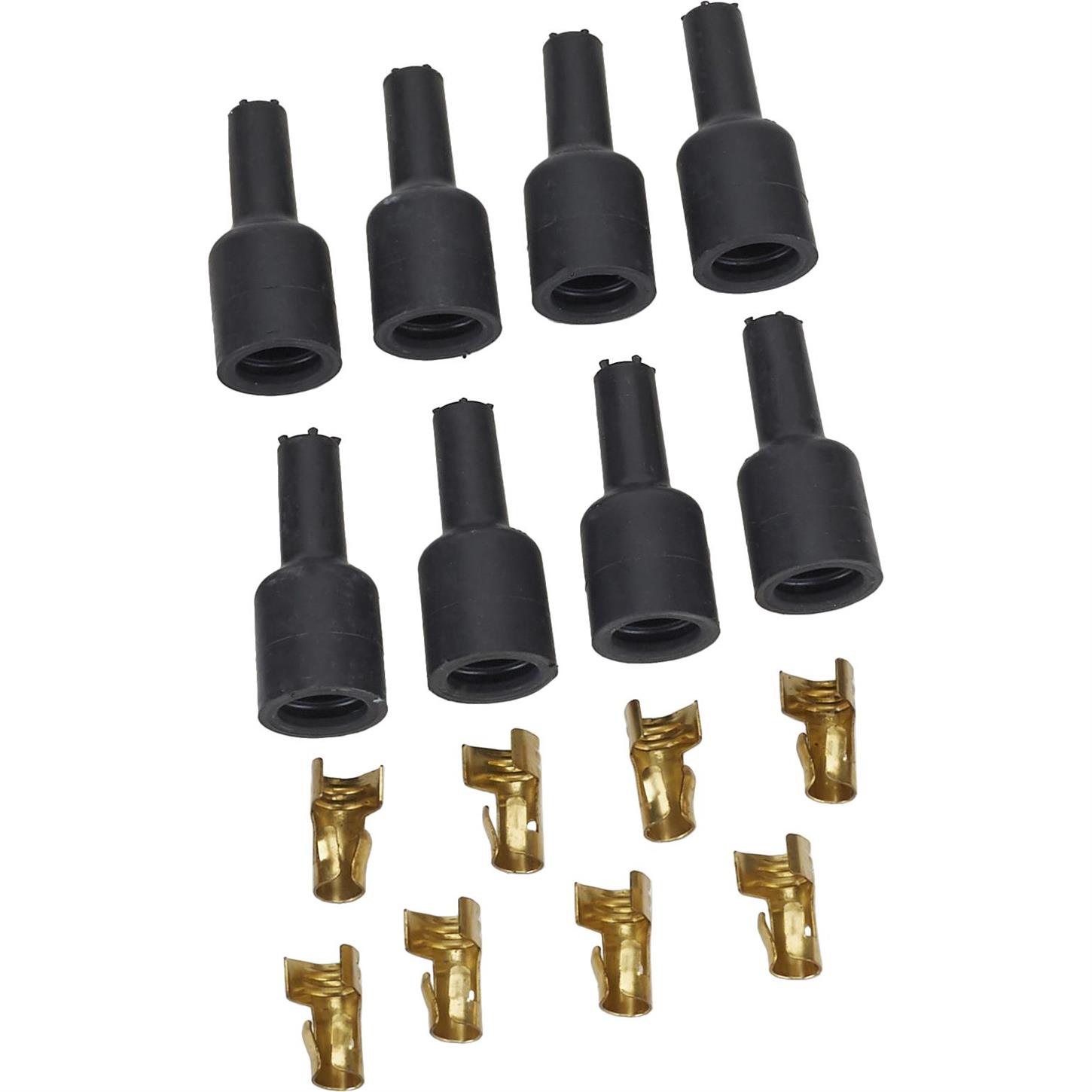 7mm Ignition Spark Plug Coil Wire Socket Style Boot Terminal Set Straight 180 - Foto 2