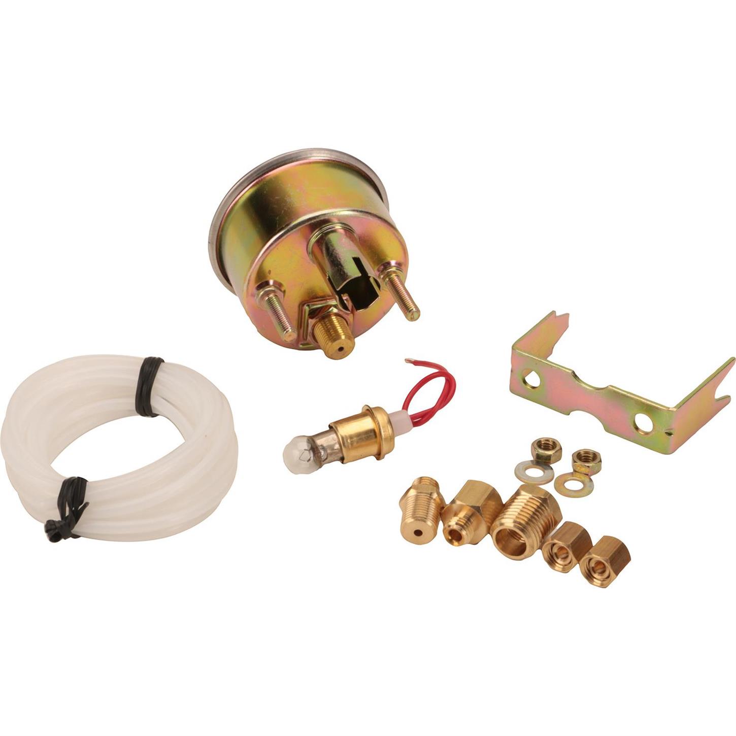 Speedway Mechanical Oil Pressure Gauge, 21/16 Inch, Black