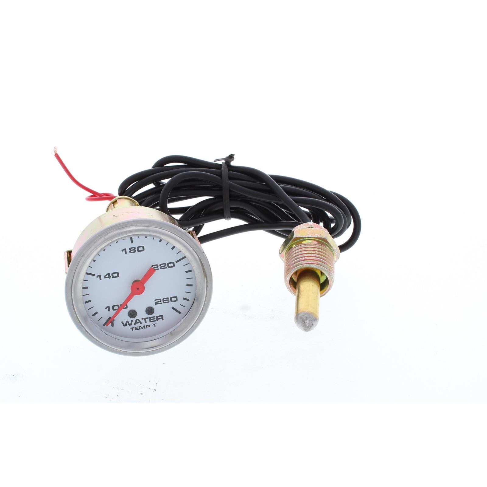 Speedway Mechanical Water Temperature Gauge, 21/16 Inch, White