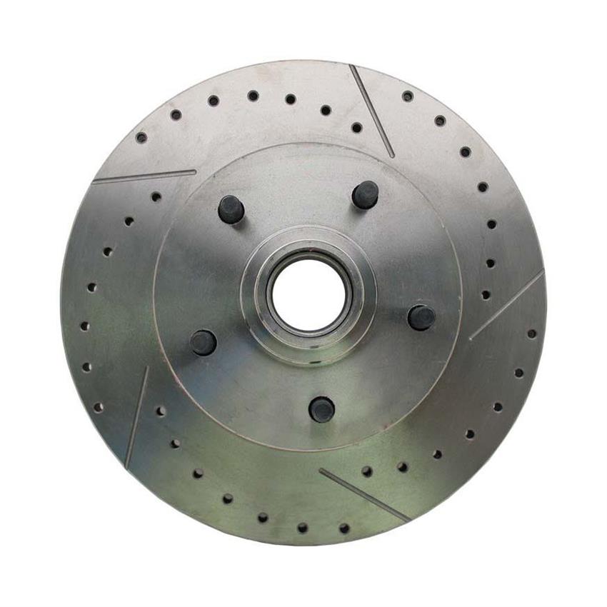 6972 GM Drilled and Slotted Brake Rotors, 11 In., 5 on 4 3/4 BP