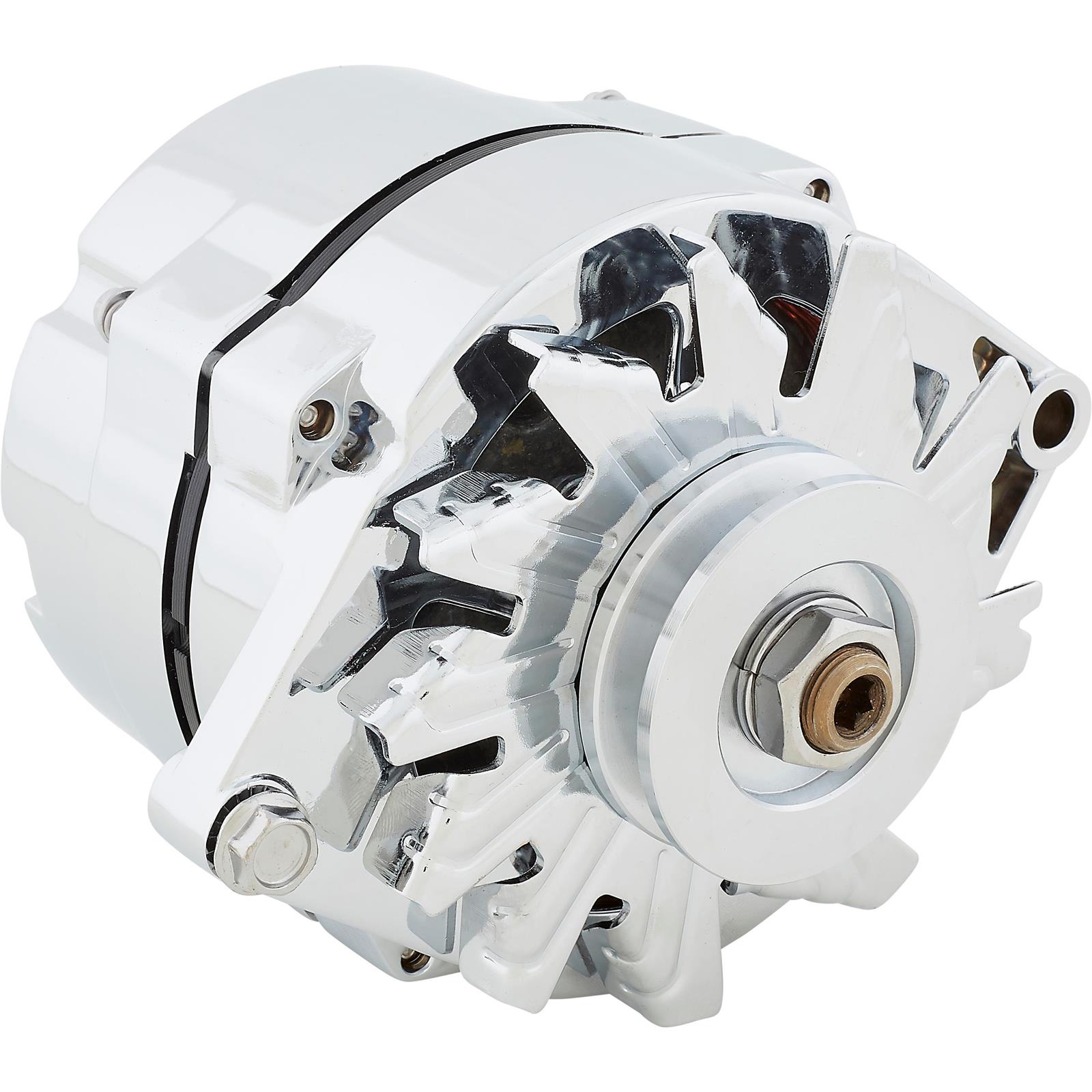 197386 GM Chrome Alternator, Internal Regulator, 60 Amp