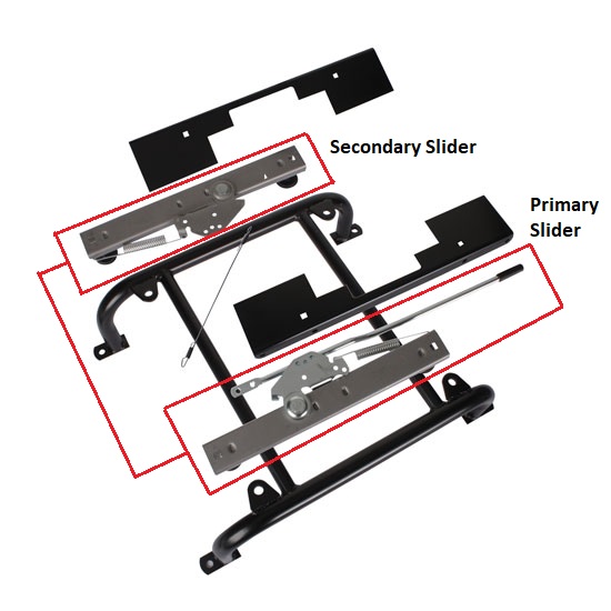 Speedway Universal Bucket Seat Sliders, Adjustable, Pair, Hotrod