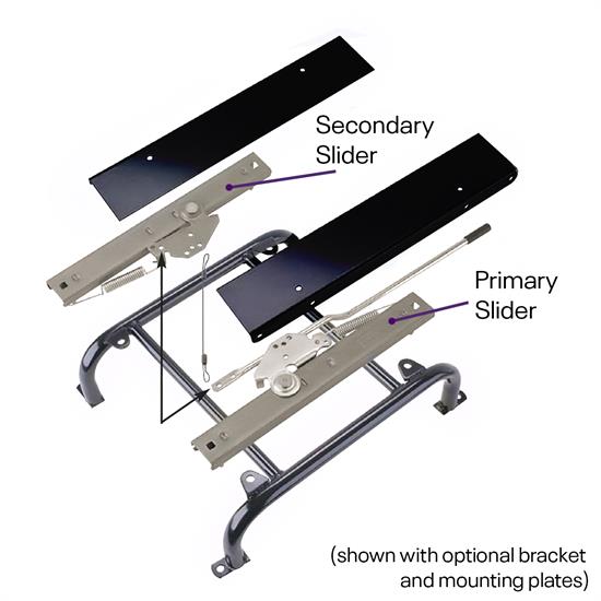 Speedway Universal Bucket Seat Slider Tracks