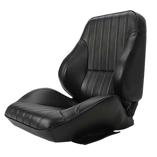 Procar Rally 1050 Lowback Black Vinyl Bucket Seats