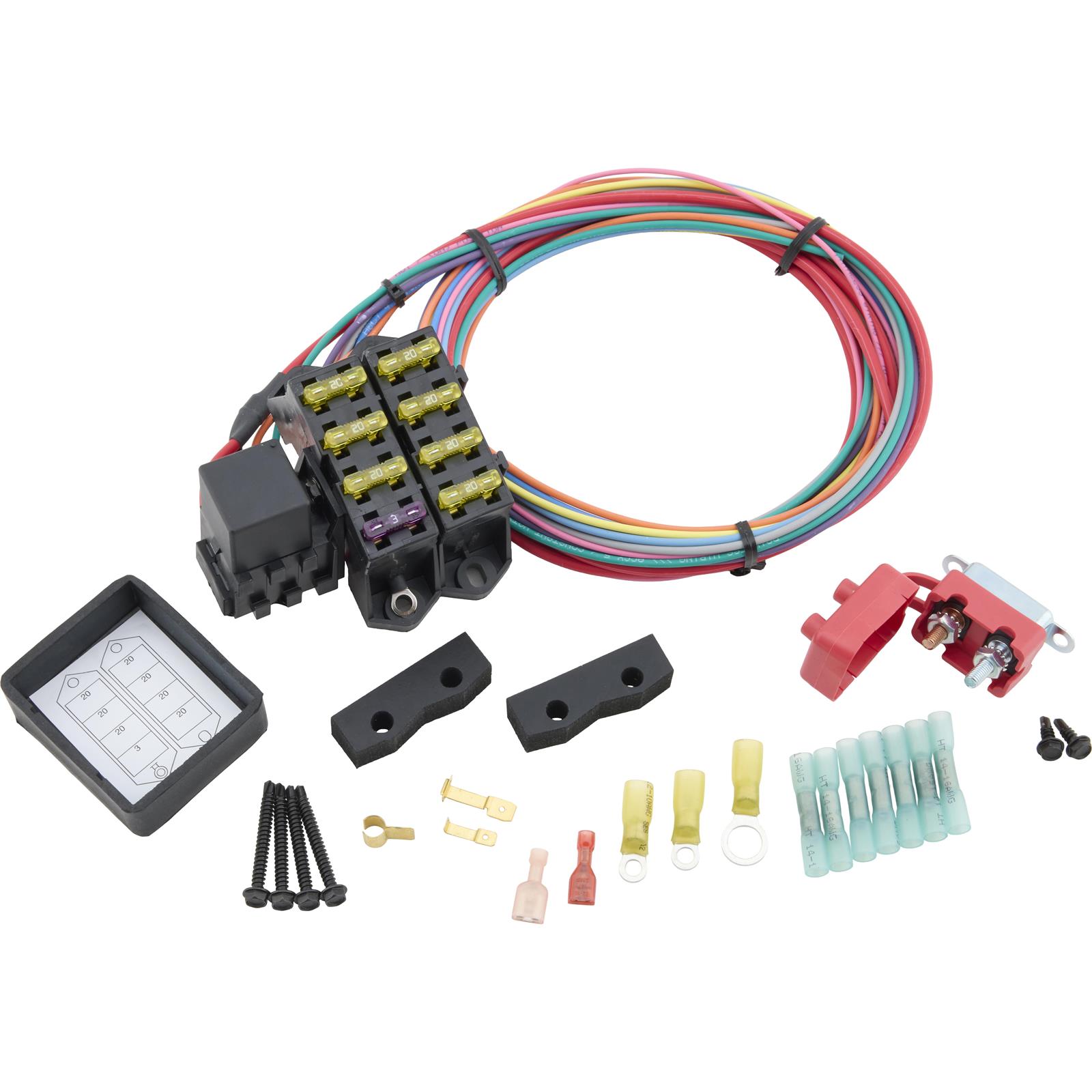Supreme スキットル Painless Wiring 70207 CirKit Boss Auxiliary Fuse Block, 7 Circuits