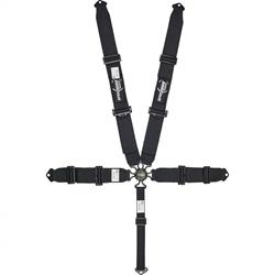 Speedway 5 Point Seat Belt Harness, Cam Lock, Pull Down, Black