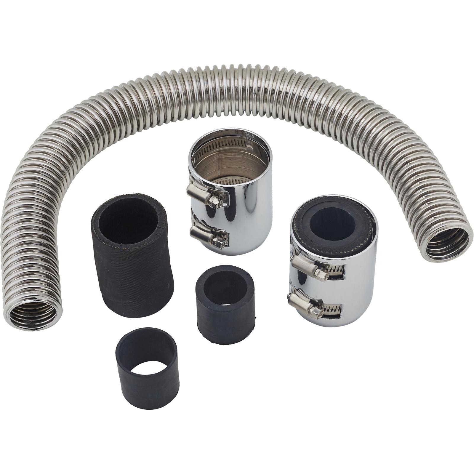 24/48 Radiator Hose Kit,Stainless Steel Radiator Flexible Coolant Water Hose Kit,Universal Water Hoses Adapter Coolant Radiator Hose Kit with Cap Clamp(Silver 24inch) in Dubai - UAE | Radiator 24/48 Radiator Hose Kit,Stainless Steel Radiator Flexible Coolant Water Hose Kit,Universal Water Hoses Adapter Coolant Radiator Hose Kit with Cap Clamp(Silver 24inch) in Dubai - UAE | Radiator