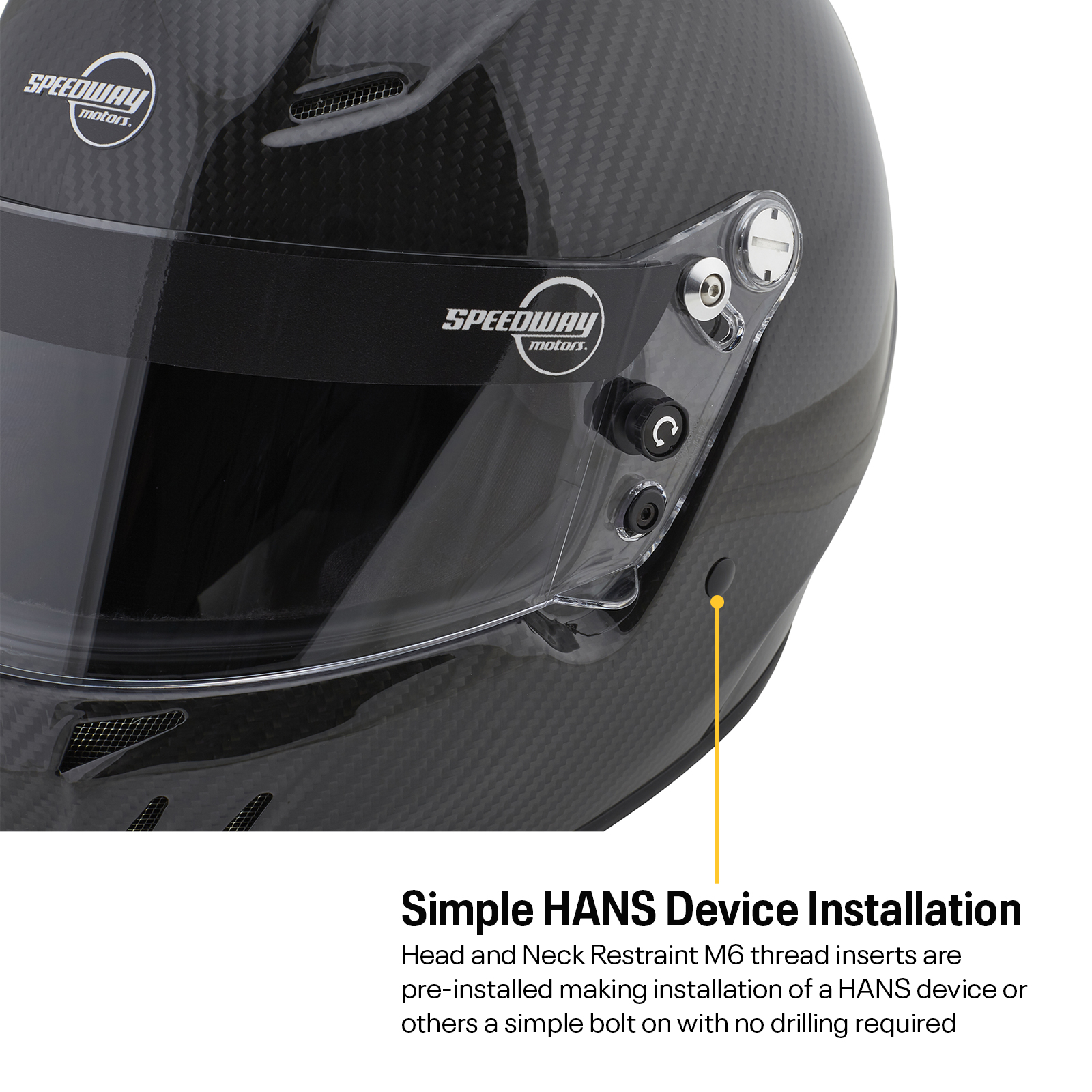 Speedway Motors SA2020 Carbon Fiber Racing Helmet - Picture 9 of 43