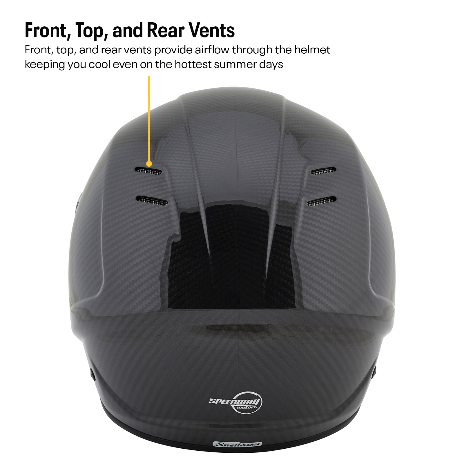 Speedway Motors SA2020 Carbon Fiber Racing Helmet - Picture 7 of 43
