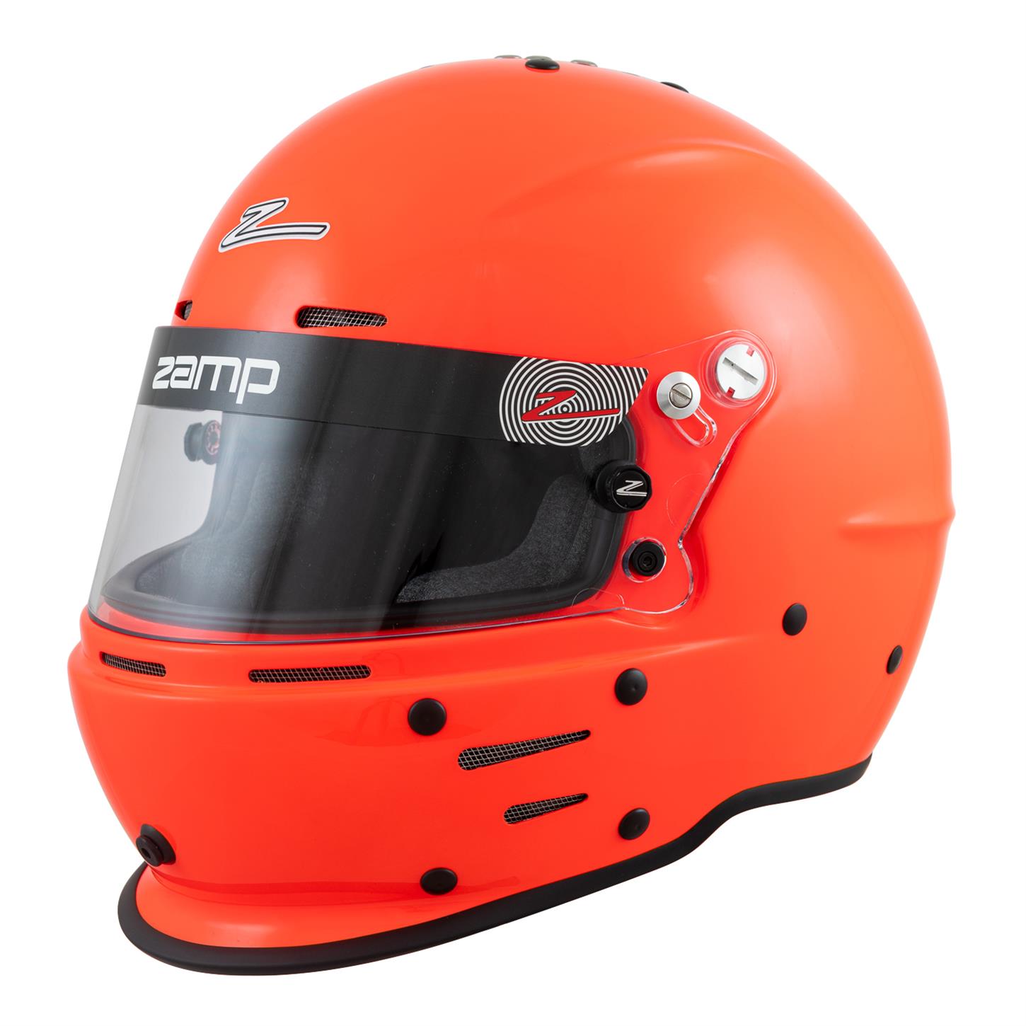 Zamp RZ62 Aramid SA2020 Helmet, Flat Black/Flo Orange/White