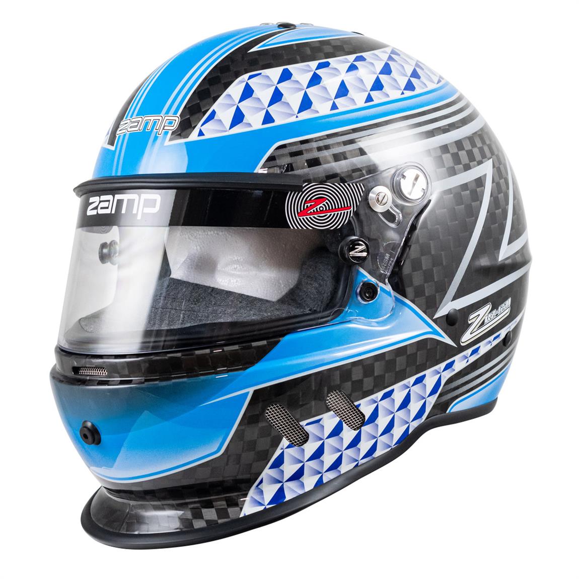 Zamp RZ-65D SA-2020 Helmet, Blue/Matte/Orange Carbon Graphic