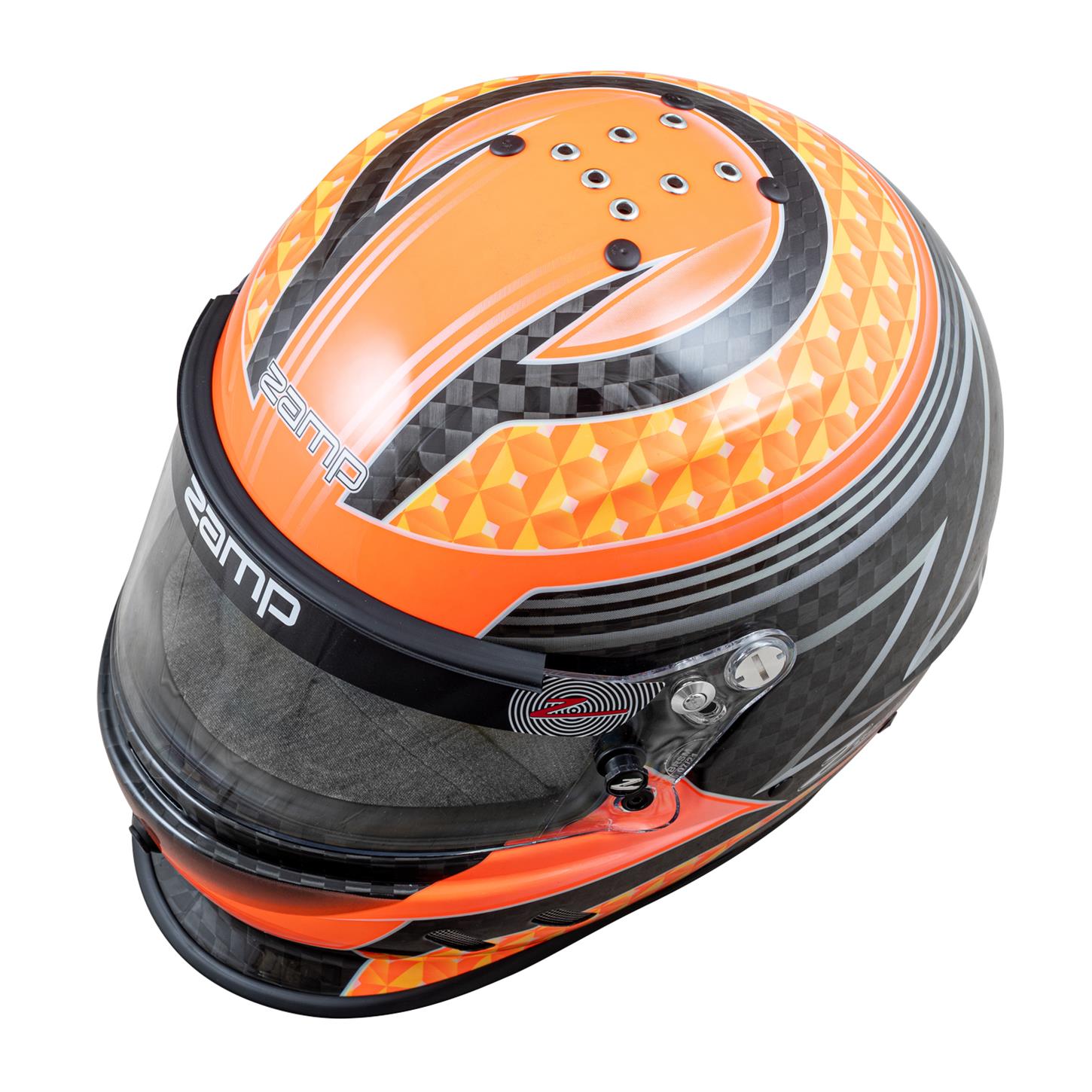 Zamp RZ-65D SA-2020 Helmet, Blue/Matte/Orange Carbon Graphic