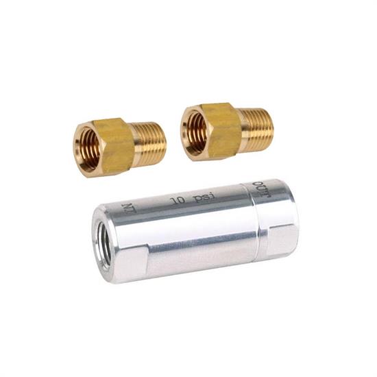 Residual Pressure Valve and Fittings Kit, 10 PSI, Polished