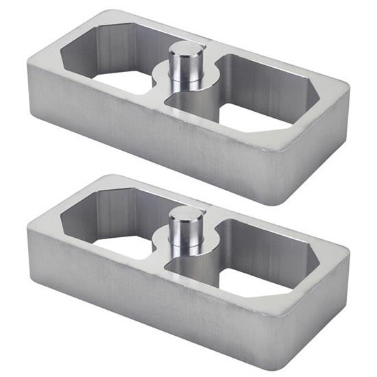 Aluminum Extruded Leaf Spring Lowering Block, 1 Inch - 2 PK