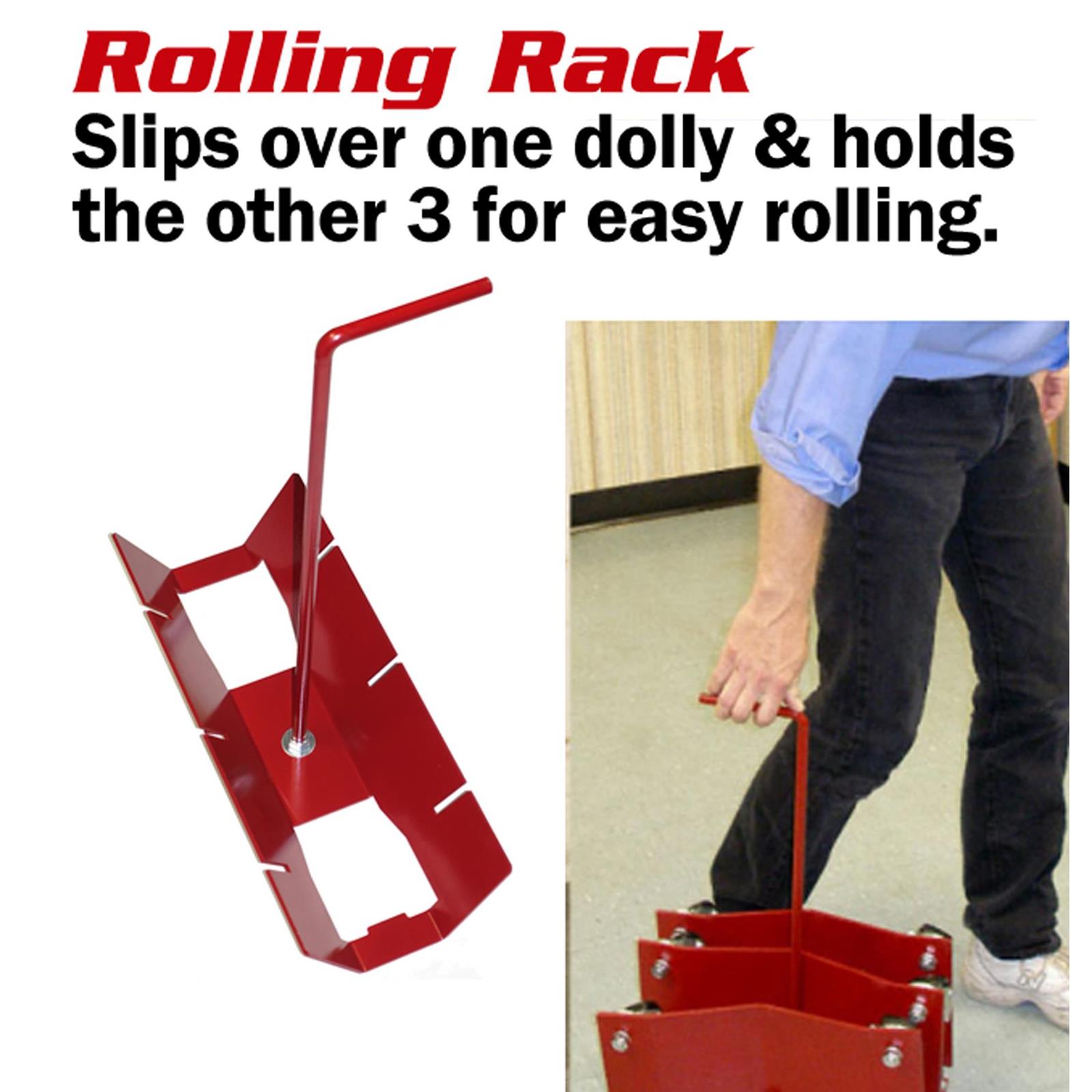 Auto Dolly M998072 Rolling Rack for Heavy Duty Wheel Dollies