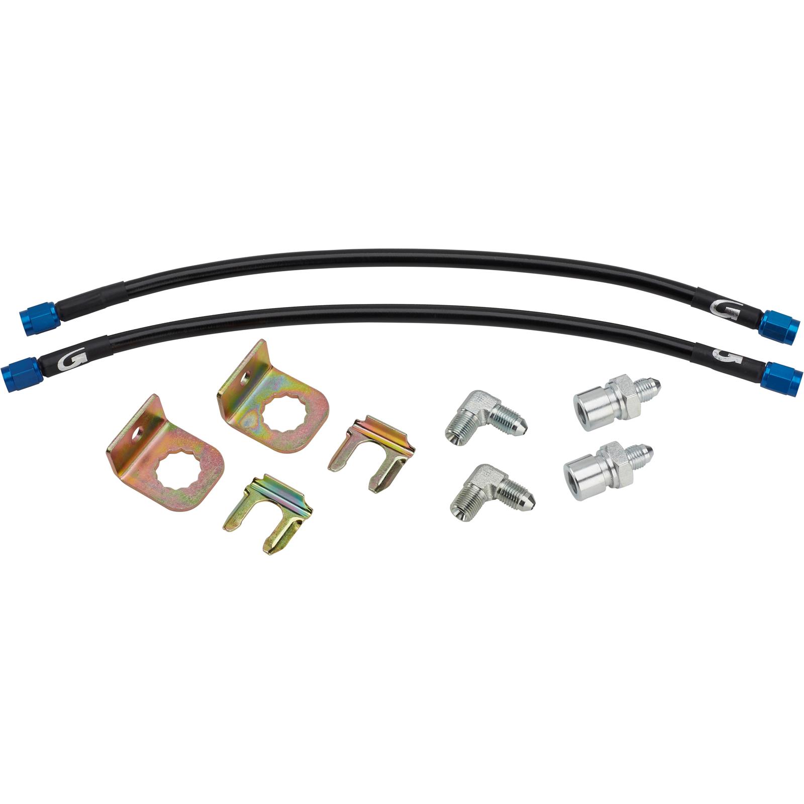 Kevlar Brake Hose Kit, GM with DLS/FDL/SL6, 12 Inch