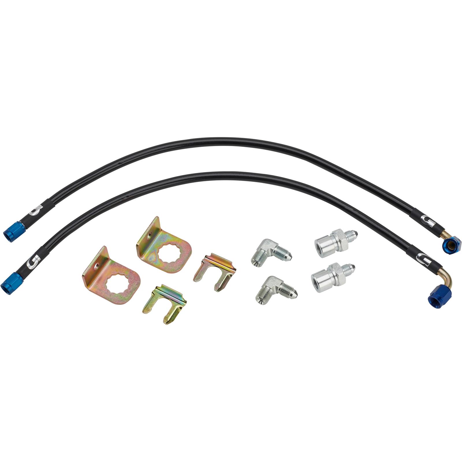 Kevlar 90 Degree End Brake Hose Kit, 1964-72 GM, 16 Inch