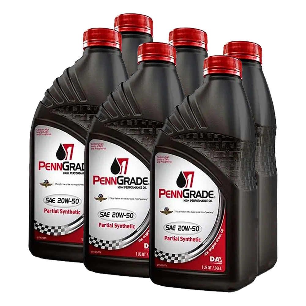 PennGrade 1 SAE 20W50 Synthetic Blend Performance Engine Oil 6PK