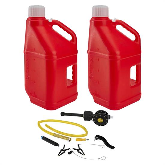 FloFast 5 Gallon Pump System with Utility Jugs, Red