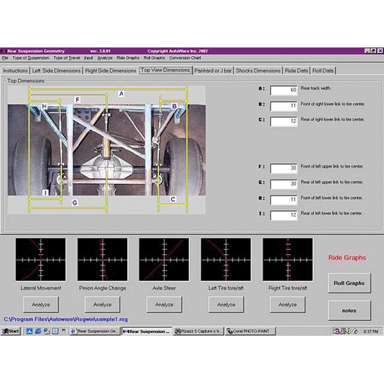 Steve Smith Autosports C264 CDROM Rear Suspension Geometry Pro