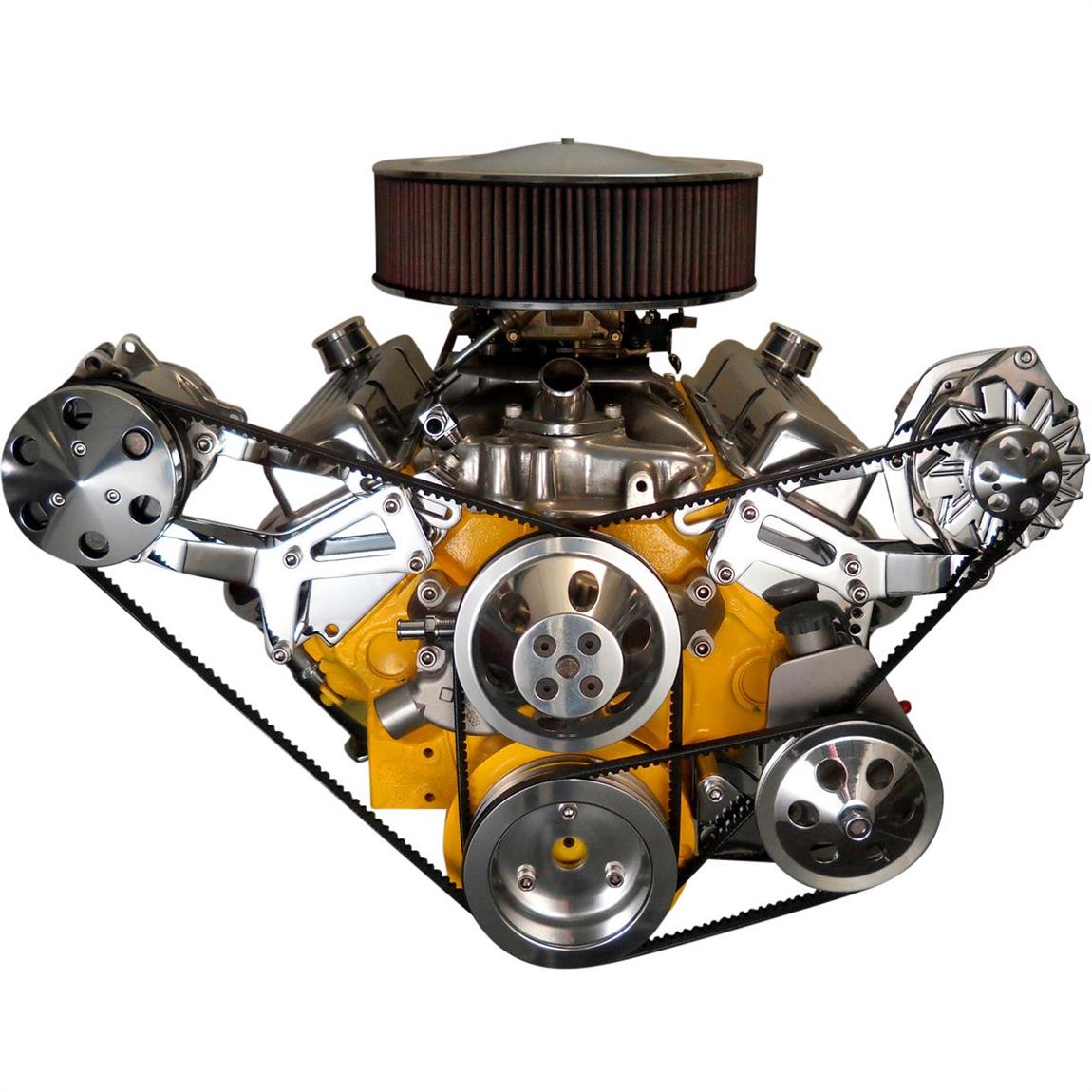 Bills Hot Rod Co. SBC P/S, Alt., and A/C Brackets, Side, Raw