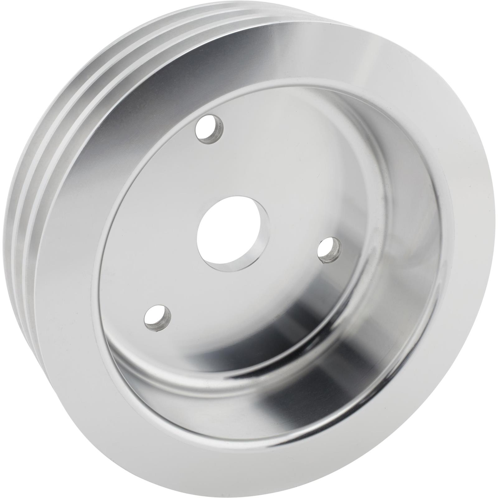 SBC Aluminum Pulley Set, 2Groove Upper/3Groove Lower,Short Pump