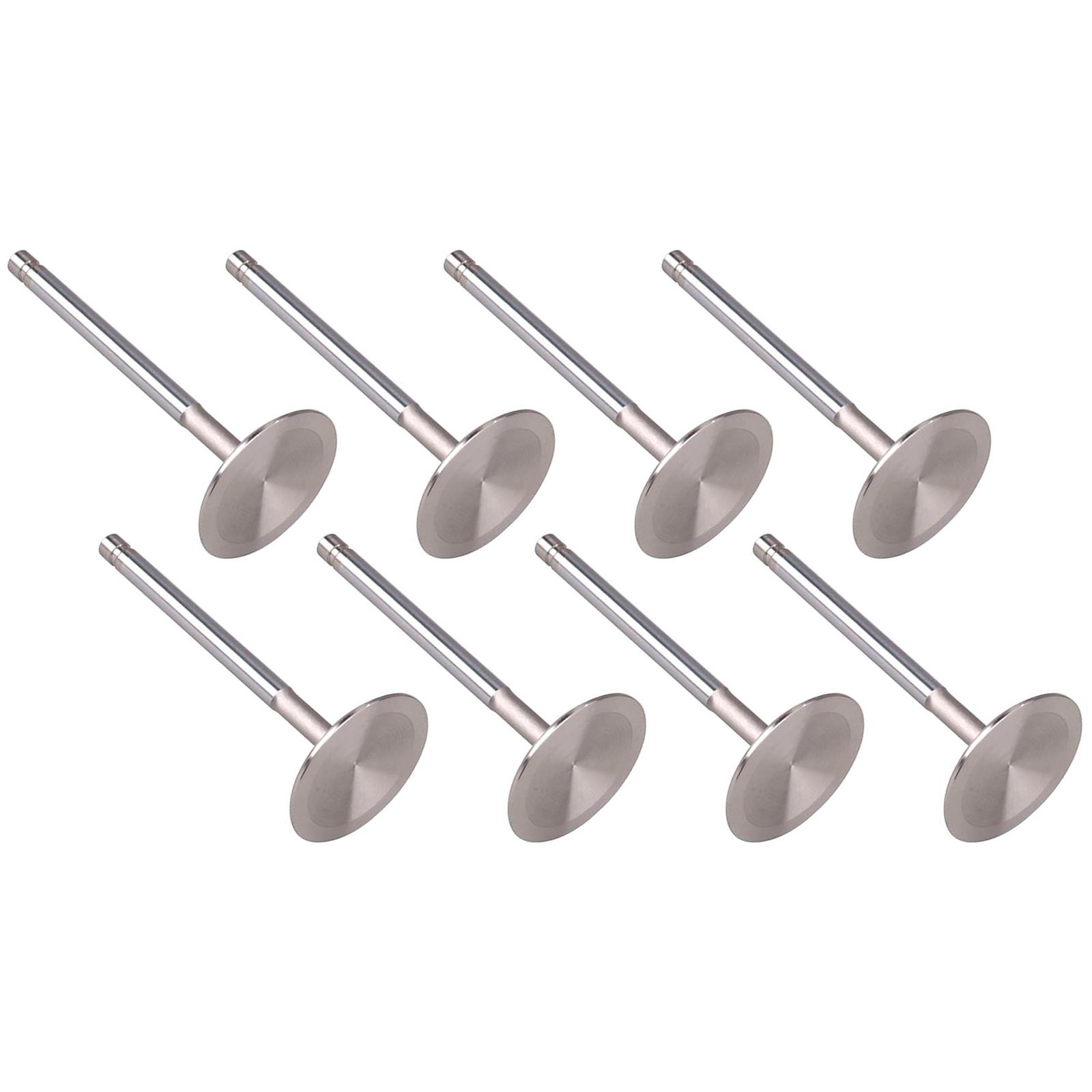 Super Duty Steel Intake Valves, 2.02 Inch, .100 Longer, Set of 8