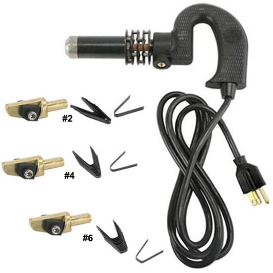 Speedway Motors Tire Grooving Iron Kit, Size 2/4/6 Heads w/Blades