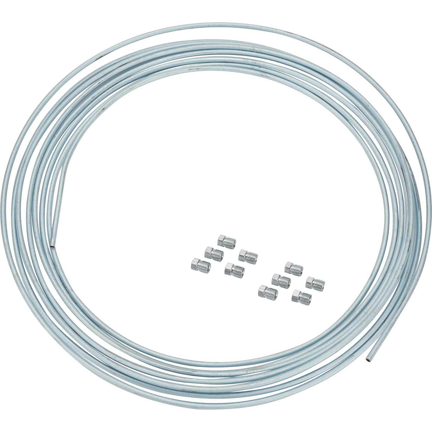 3/16 Inch Steel Brake Line Kit, 25 Foot Roll, 10 Flare Nuts