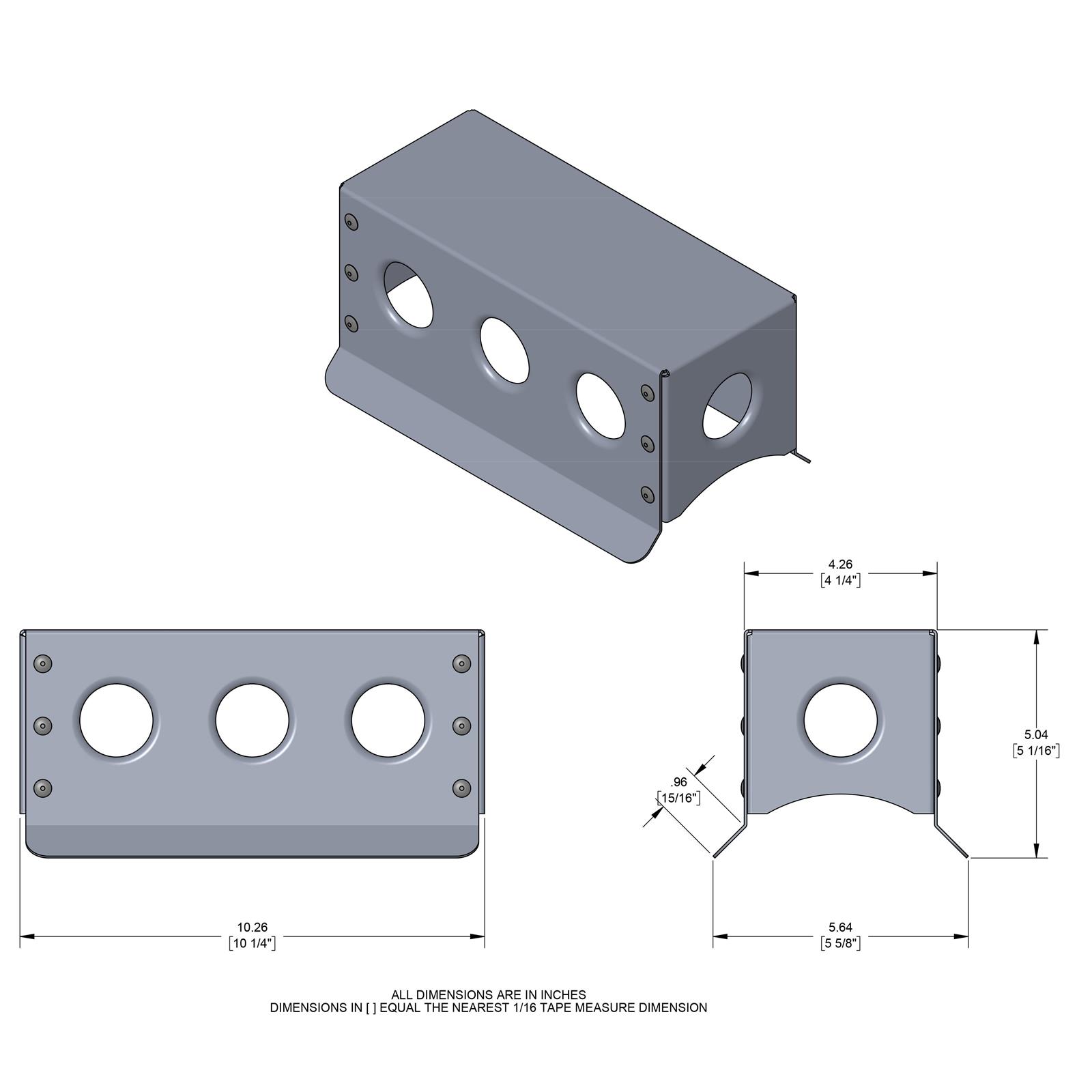 Fabricated Aluminum Race Car Center Console, Switch Panel Mount
