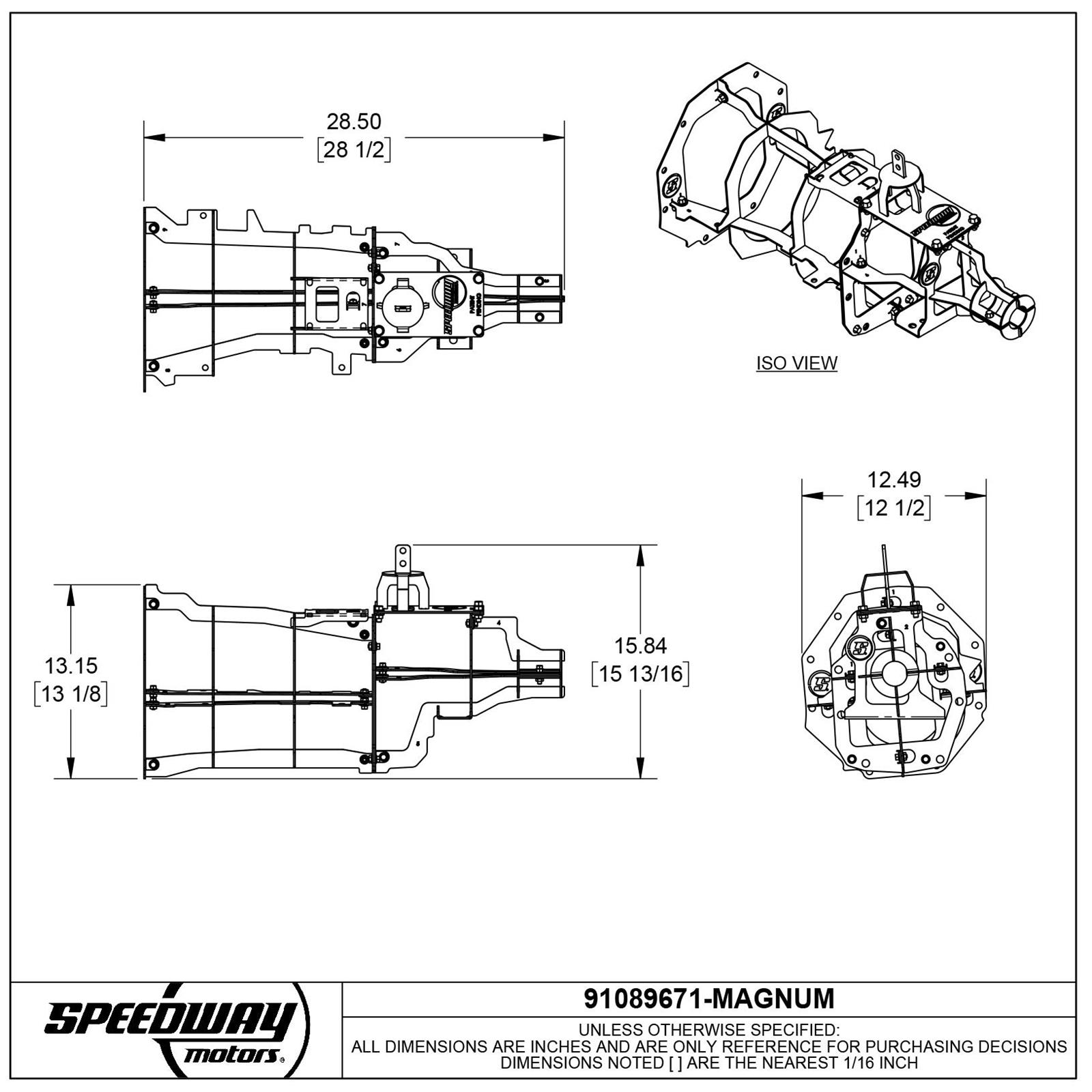 SoloSwap® T-56/Magnum/TR-6060 6-Speed Mock Up Transmission Kit