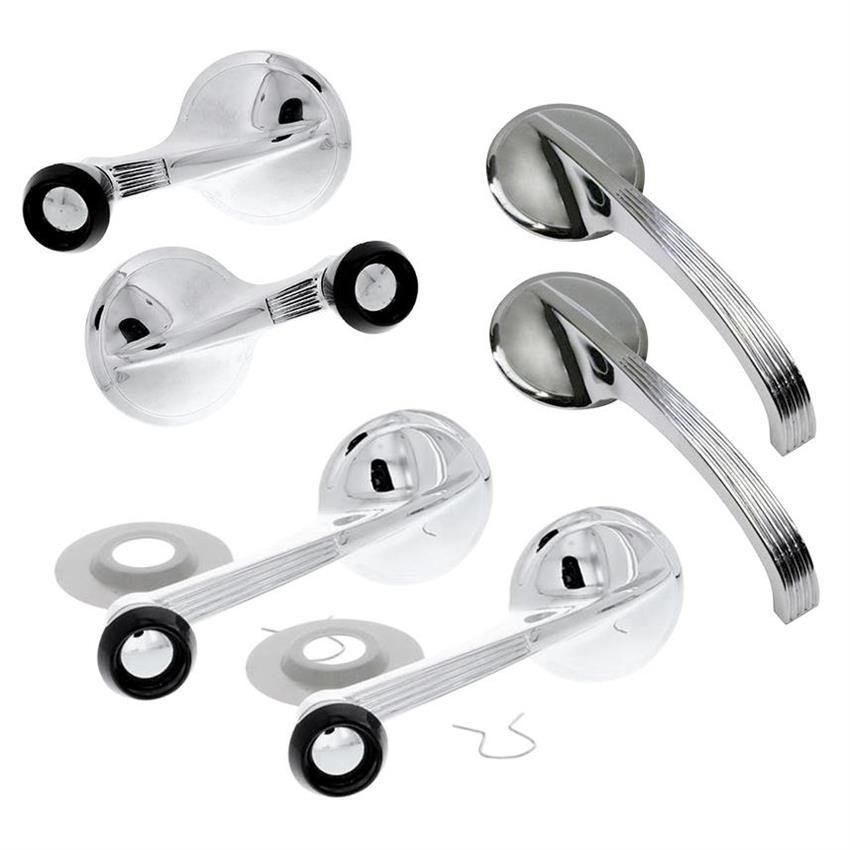 19531964 Chevy Car Repl. Interior Door Handles/Window Cranks Set