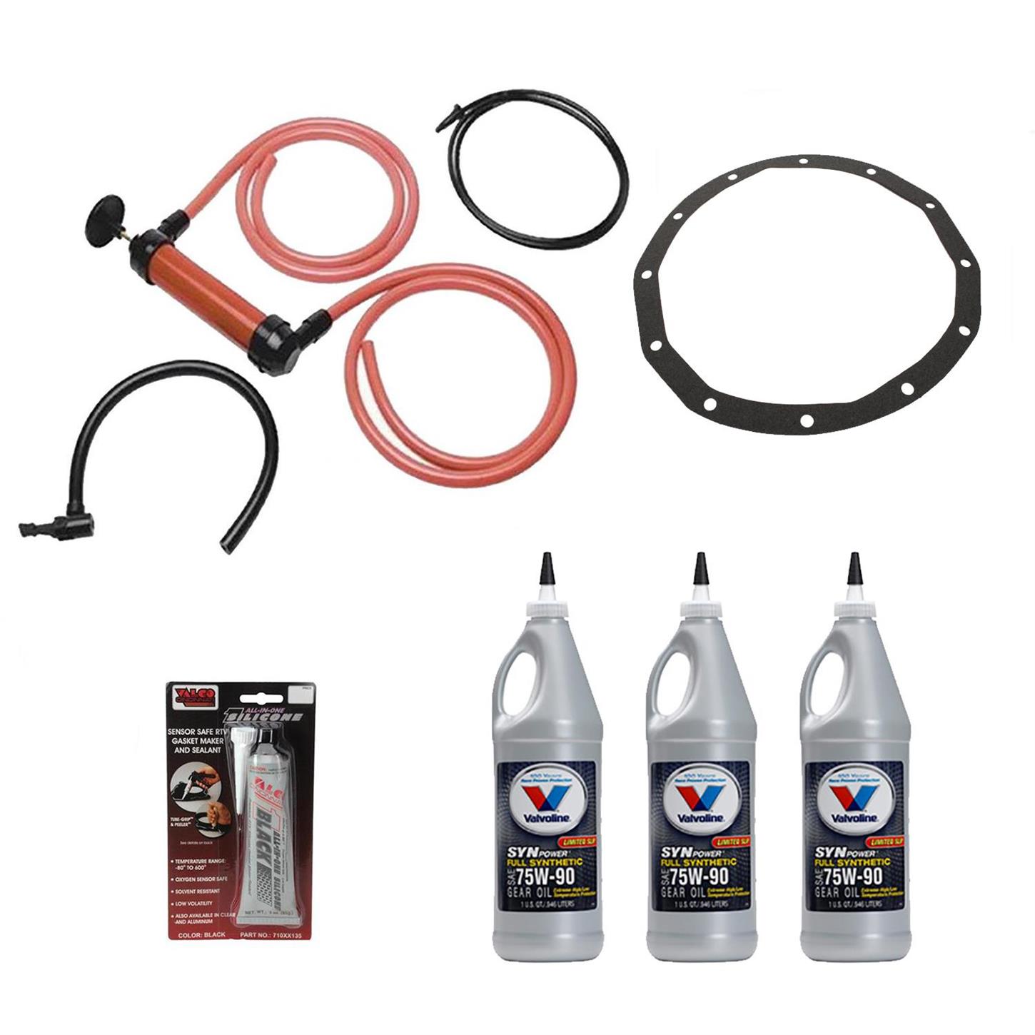 Valvoline VV982 75W140 Synpower Gear Oil Change Kit, 12Bolt GM
